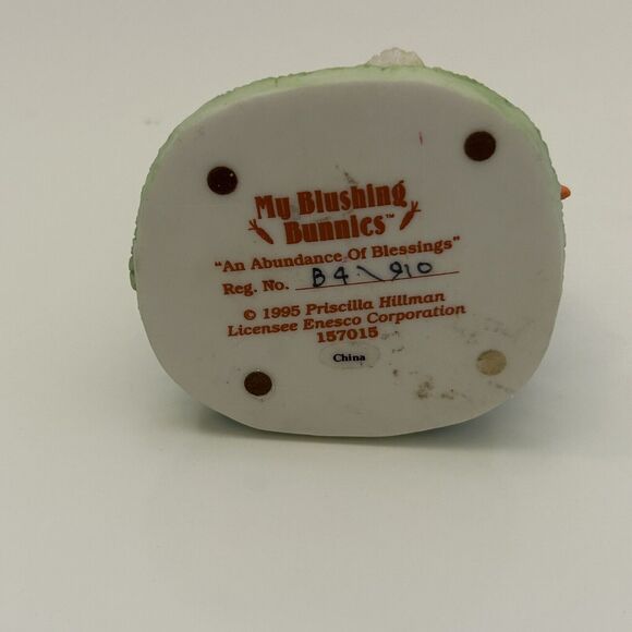 Enesco My Blushing Bunnies Figurine "An Abundance of Blessings" No Box 1995 VTG - Picture 6 of 6